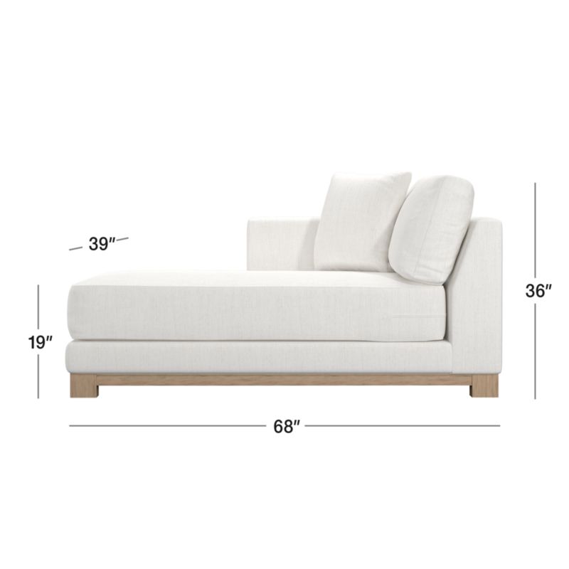 View Gather Wood Base Left-Arm Chaise - image 2 of 4