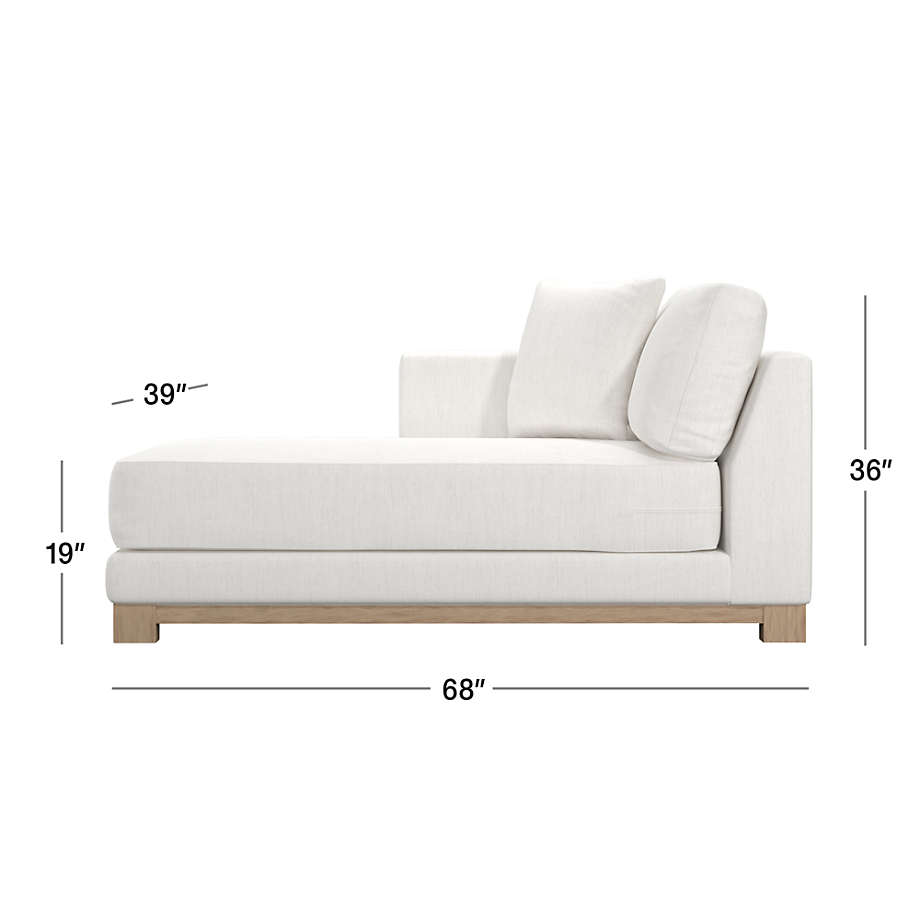 View Gather Wood Base Left-Arm Chaise - image 4 of 6