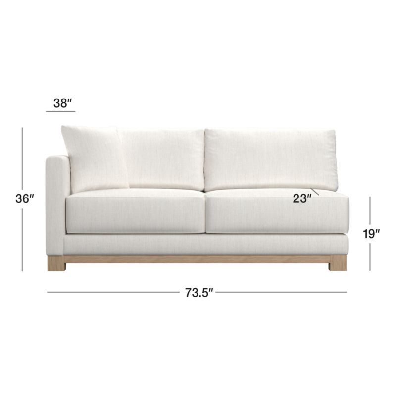 View Gather Wood Base Left-Arm Sofa - image 2 of 3