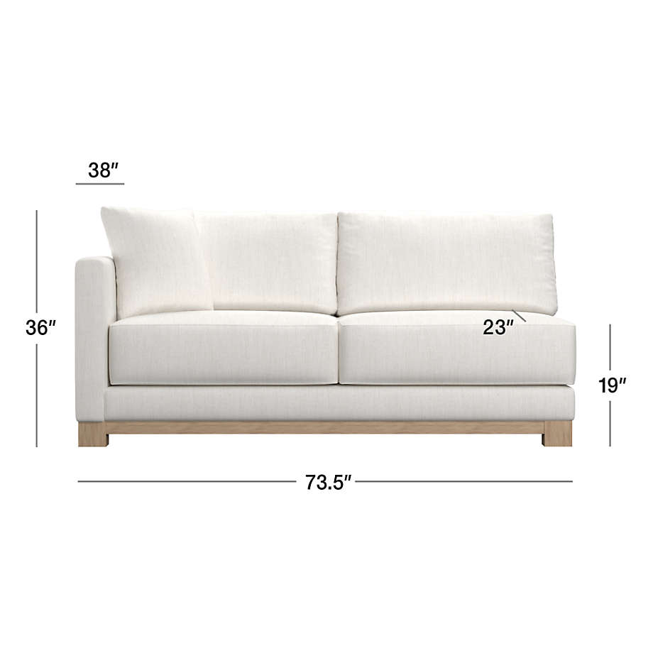 View Gather Wood Base Left-Arm Sofa - image 4 of 5