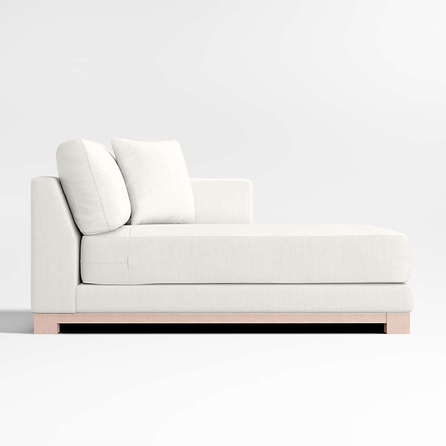 Gather Wood Base RightArm Chaise + Reviews Crate & Barrel