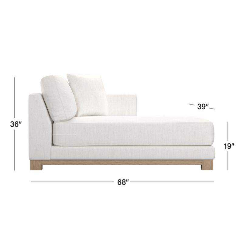 Gather Wood Base Right-Arm Chaise