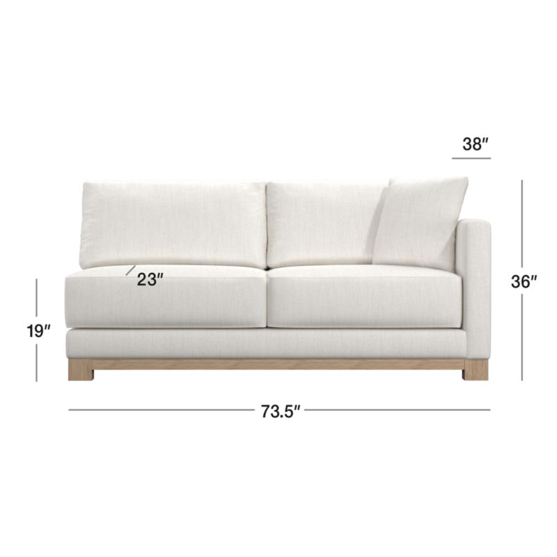 Gather Wood Base Right-Arm Sofa
