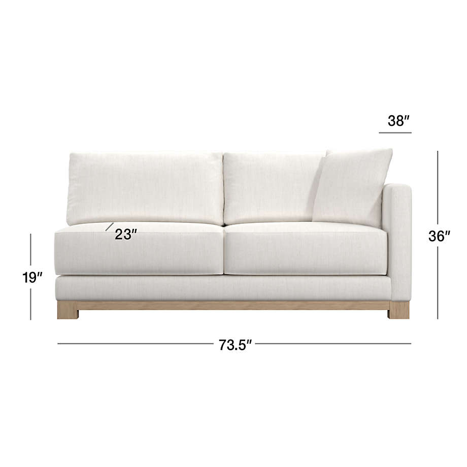 View Gather Wood Base Right-Arm Sofa - image 4 of 5