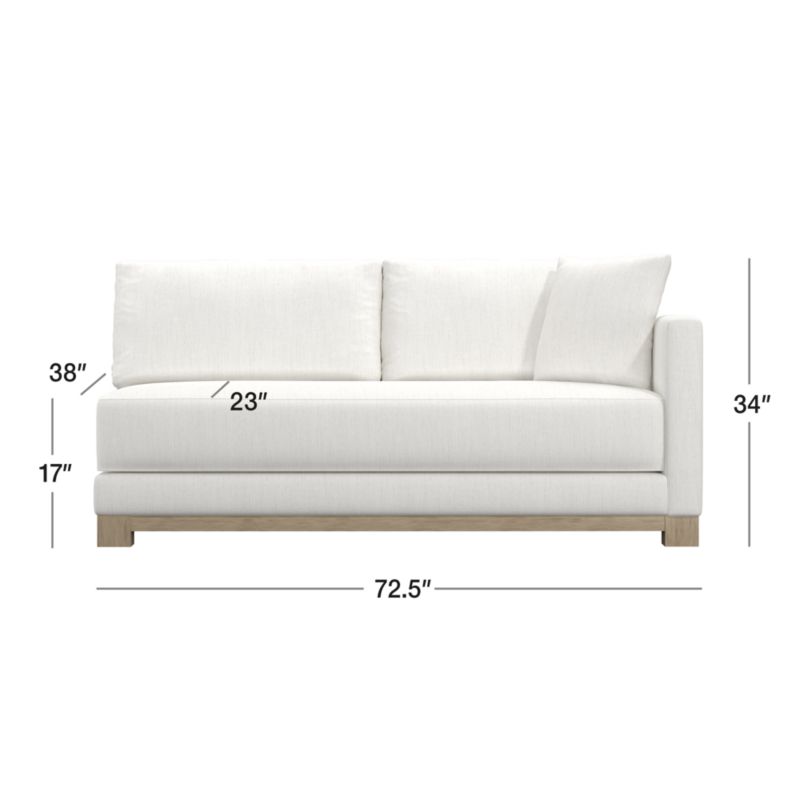 View Gather Wood Base Right-Arm Bench Sofa - image 3 of 3