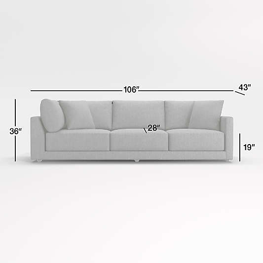 Gather Deep Right-Arm Corner Sofa Sectional Piece