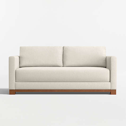 Gather Wood Base 77" Bench Apartment Sofa