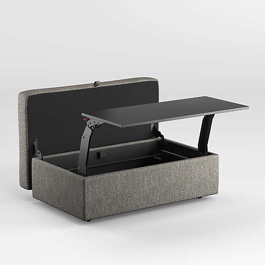 Gather Deep Storage Ottoman with Tray