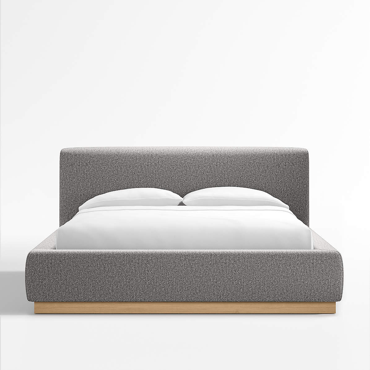 Gather Dove Upholstered King Bed | Crate & Barrel