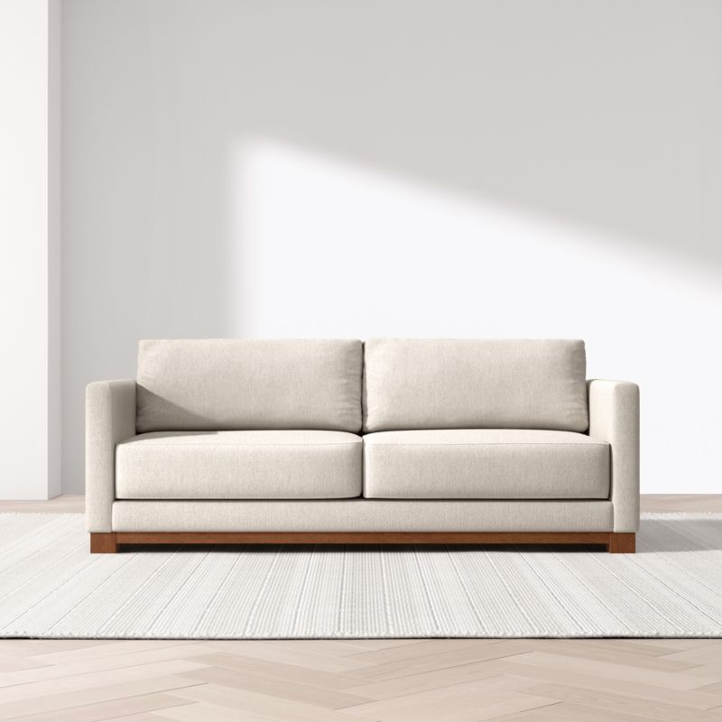 Gather Deep Wood Base 77" Apartment Sofa - image 3 of 17