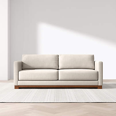 Gather Deep Wood Base 89" Bench Sofa