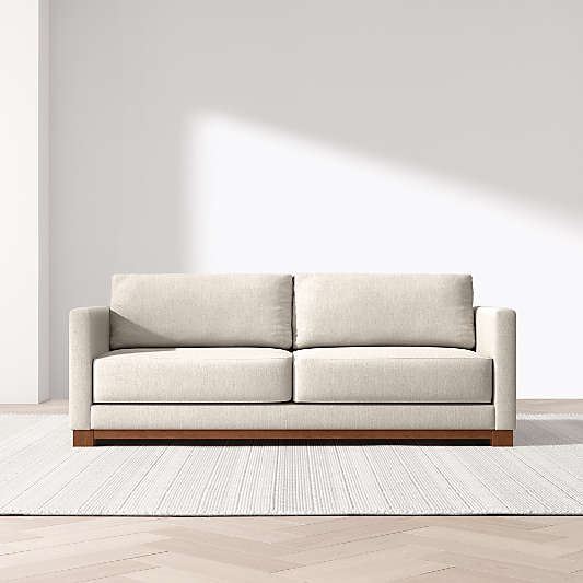 Gather Wood Base 77" Bench Apartment Sofa