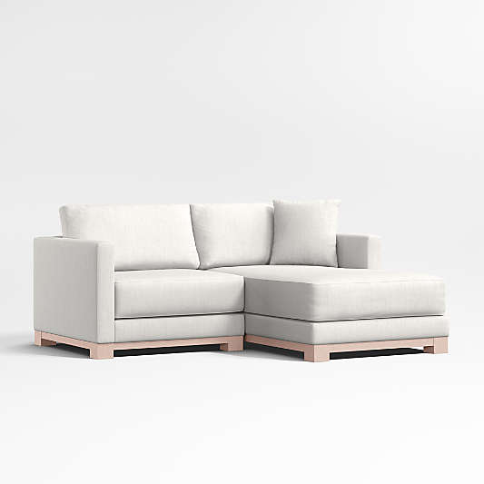 Gather Wood Base 2-Piece Chaise Sectional Sofa