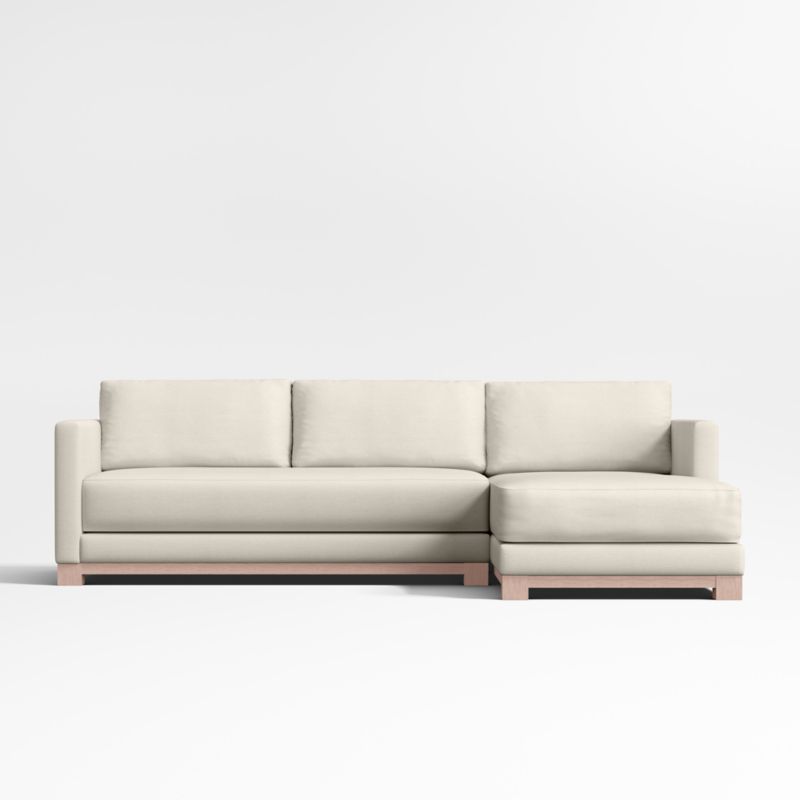 Gather Wood Base Bench 2-Piece Sectional Sofa - image 0 of 13