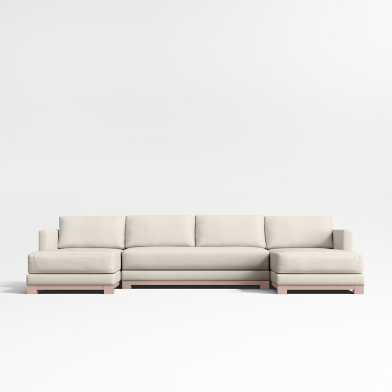 Gather Wood Base 3-Piece U-Shaped Sectional Sofa - image 0 of 13