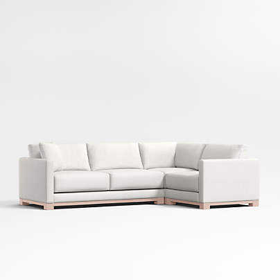 Gather Wood Base 3-Piece Corner Sectional Sofa