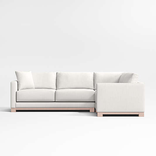 Gather Wood Base 3-Piece Corner Sectional Sofa