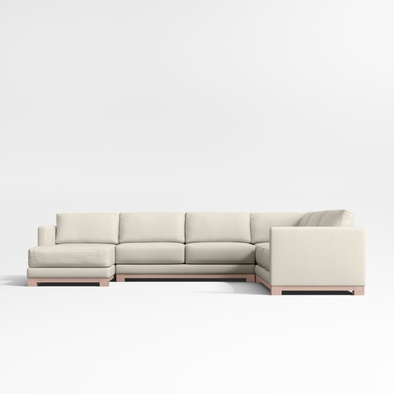 Gather Wood Base 4-Piece L-Shaped Sectional Sofa - image 2 of 6