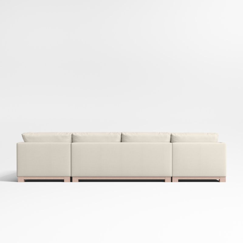 Gather Wood Base Bench 4-Piece U-Shaped Sectional Sofa - image 11 of 12