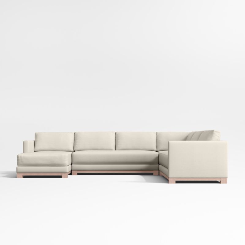 Gather Wood Base Bench 4-Piece U-Shaped Sectional Sofa - image 9 of 12