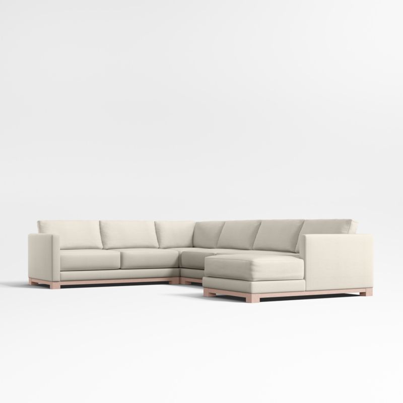 Gather Wood Base 4-Piece Corner Sectional Sofa - image 0 of 5