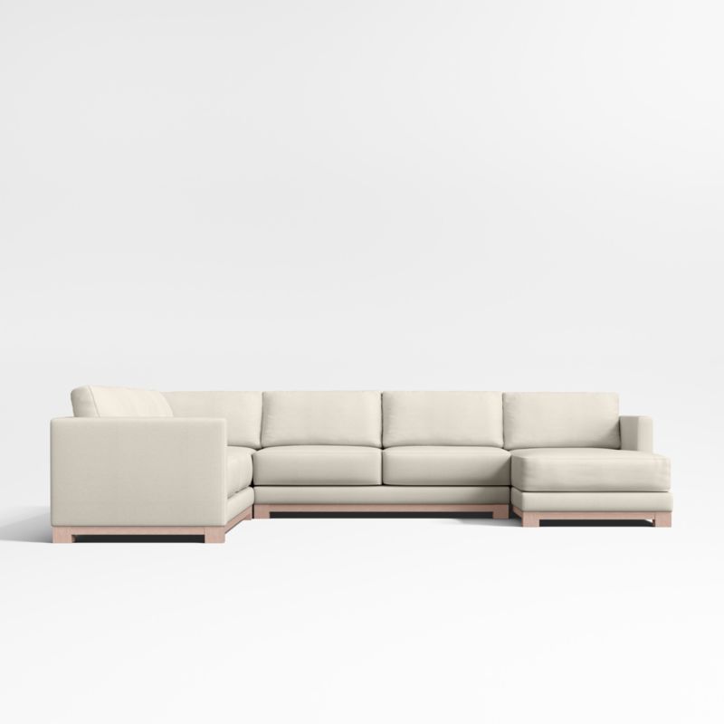 Gather Wood Base 4-Piece Corner Sectional Sofa - image 1 of 5