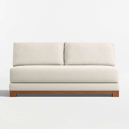 Gather 2-Seat Wood Base Armless Sofa