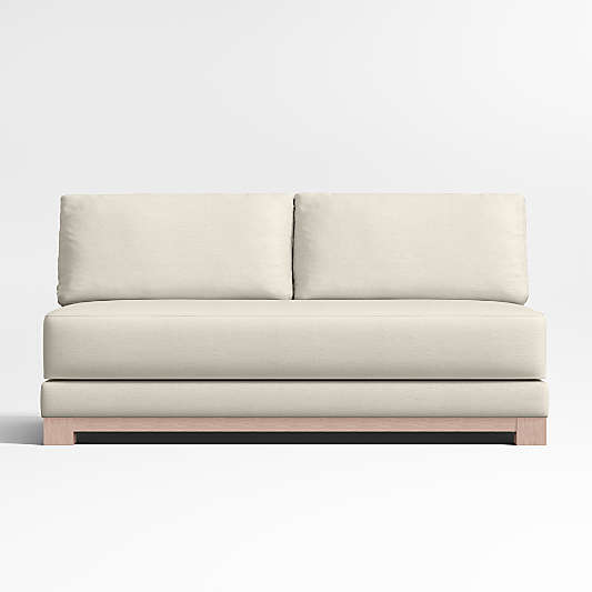 Gather 2-Seat Wood Base Armless Sofa