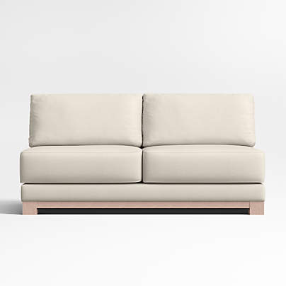 Gather Wood Base Armless Sofa