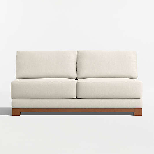 Gather Wood Base Armless Sofa Sectional Piece