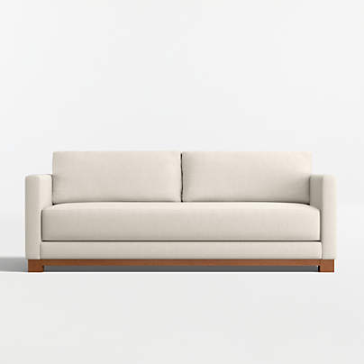 Gather Wood Base Bench Sofa 89"