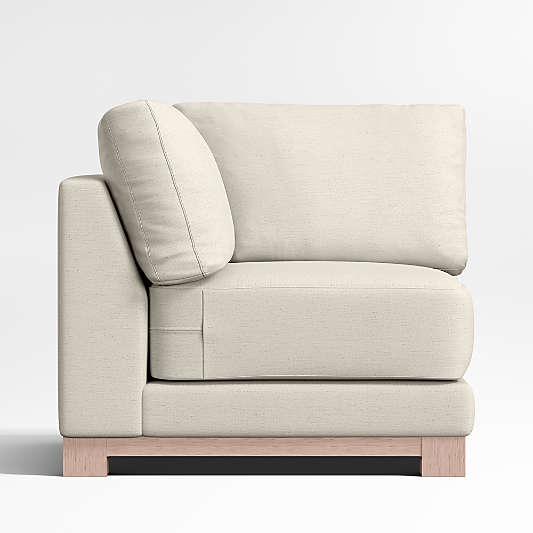 Gather Wood Base Corner Chair Sectional Piece