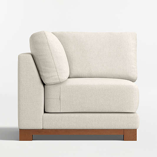 Gather Wood Base Corner Chair Sectional Piece
