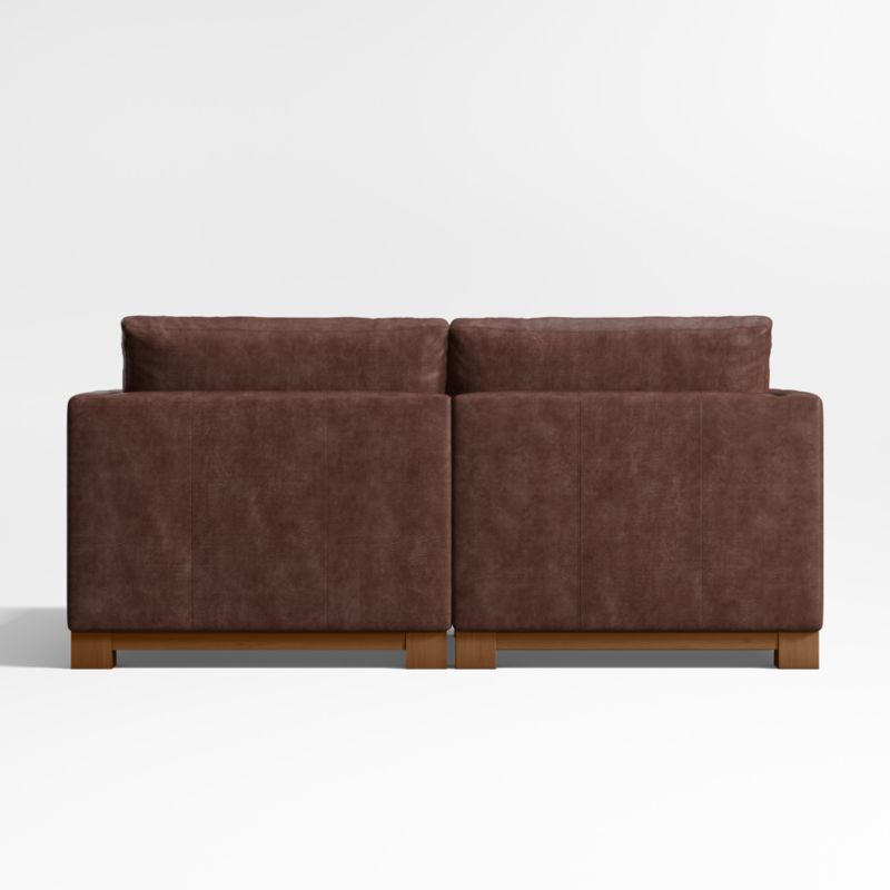 Gather Wood Base Leather 2-Piece Chaise Sectional Sofa - image 5 of 7