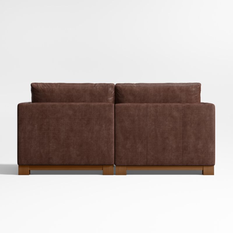 Gather Wood Base Leather 2-Piece Chaise Sectional Sofa - image 5 of 7