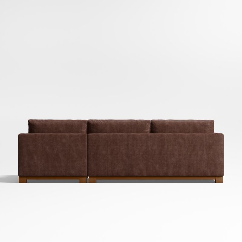 Gather Wood Base Leather 2-Piece Chaise Sectional Sofa - image 5 of 7