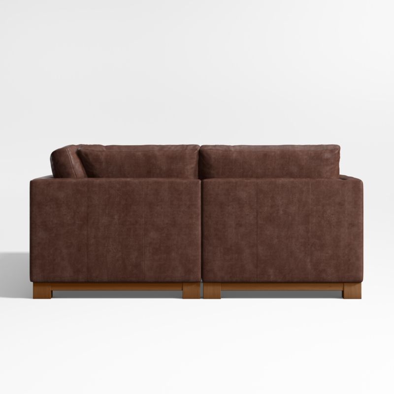 Gather Wood Base Leather 3-Piece L-Shaped Sectional Sofa - image 4 of 7