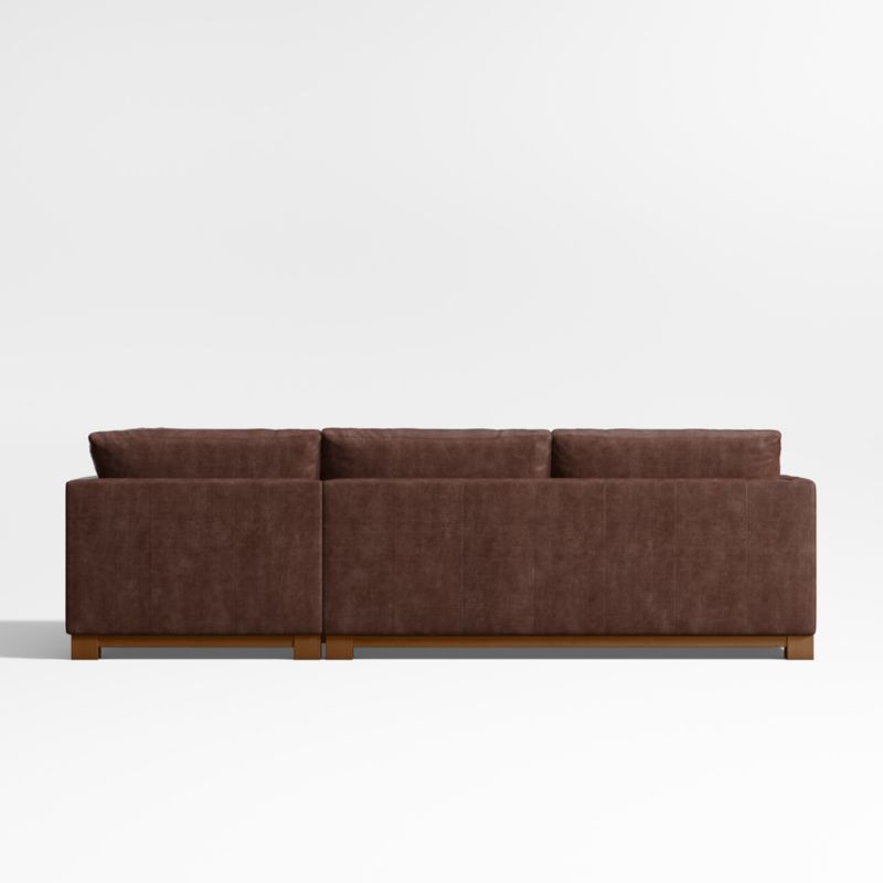 Gather Wood Base Leather 3-Piece L-Shaped Sectional Sofa - image 5 of 7