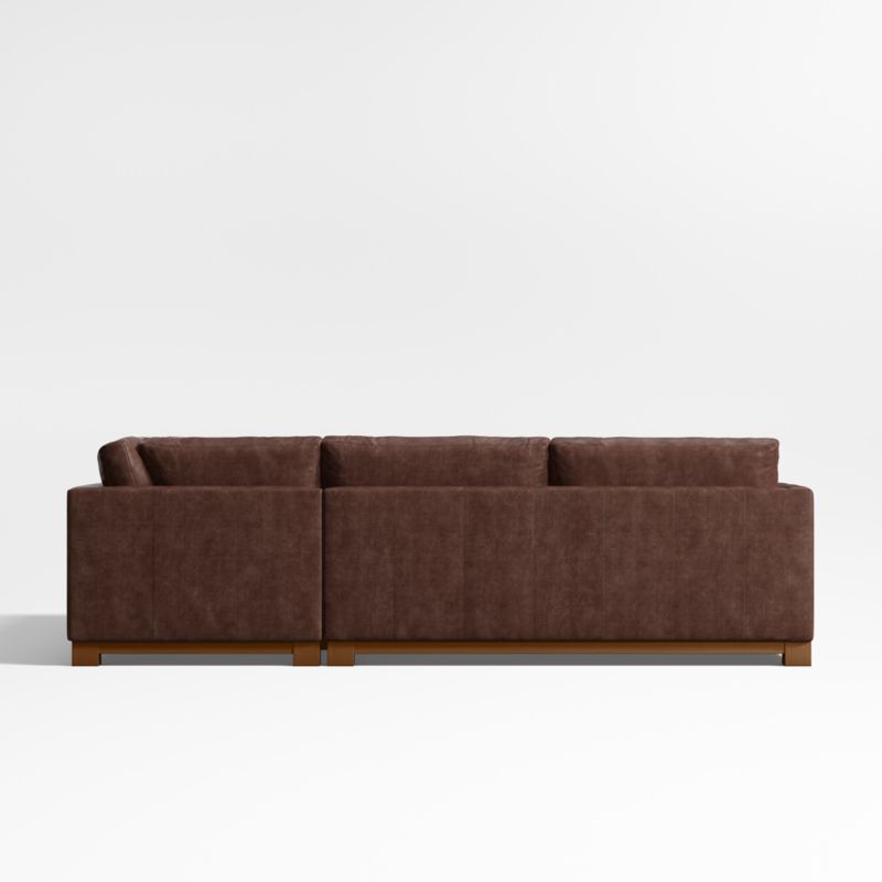 Gather Wood Base Leather 3-Piece L-Shaped Sectional Sofa - image 4 of 7