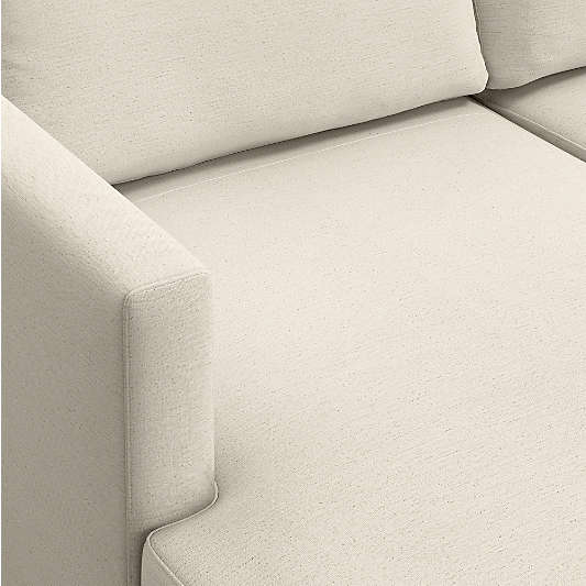 Gather Wood Base Left-Arm Chaise Lounge Sectional Piece