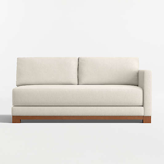 Gather Wood Base Right-Arm Bench Sofa Sectional Piece
