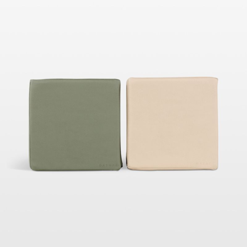 Gathre Thyme Green and Millet Tan Vegan Leather Toddler Play Cubes - image 0 of 3