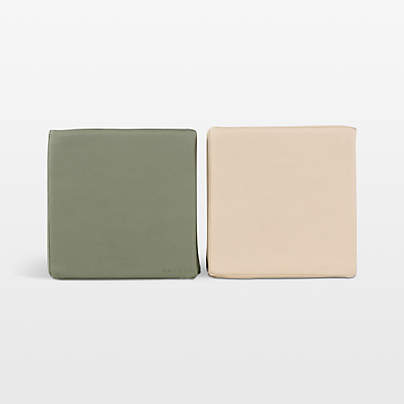 Gathre Thyme Green and Millet Tan Vegan Leather Toddler Play Cubes