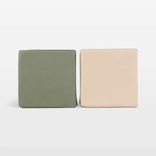 Gathre Thyme Green and Millet Tan Vegan Leather Toddler Play Cubes