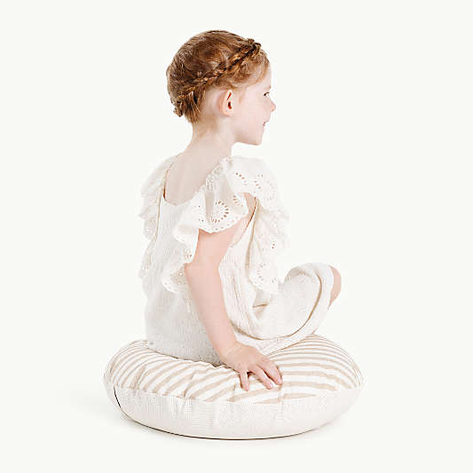 Gathre Cafe Stripe Mini Round Kids Floor Cushion