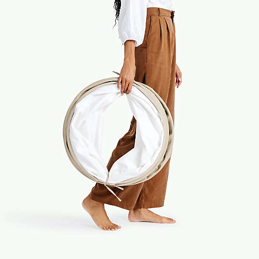 Gathre Millet Beige Vegan Leather Kids Collapsible Play Tunnel