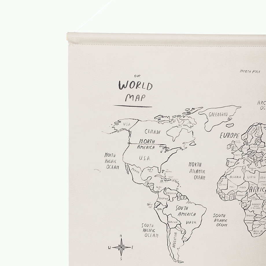 Gathre World Map Tapestry Poster Crate Kids