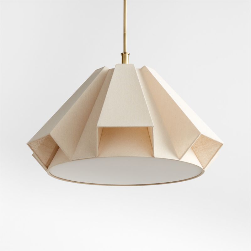 Gavin Geometric Linen Pendant Light - image 4 of 7