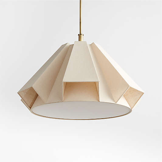 Gavin Geometric Linen Pendant Light