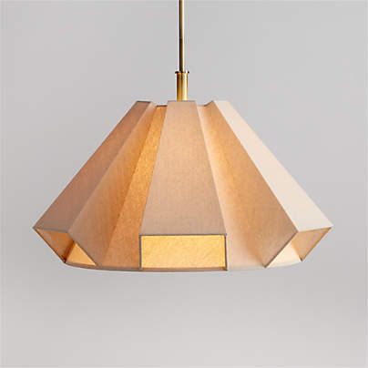 Gavin Geometric Linen Pendant Light